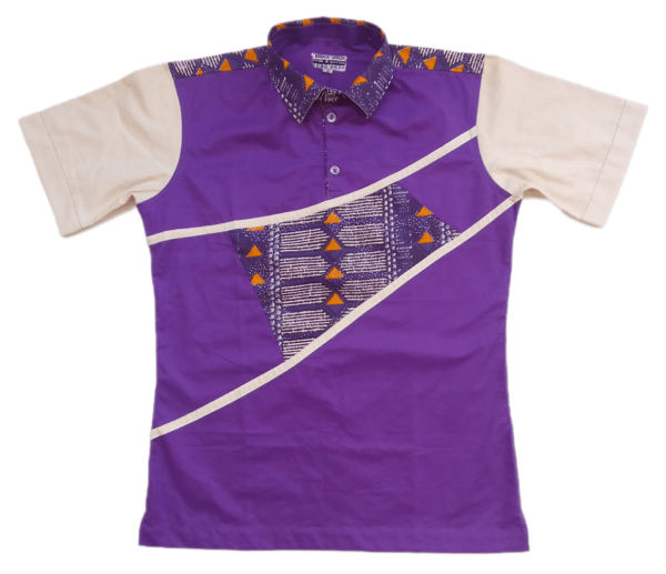 chemise-homme-traditionnel-violet-jaune-poussin