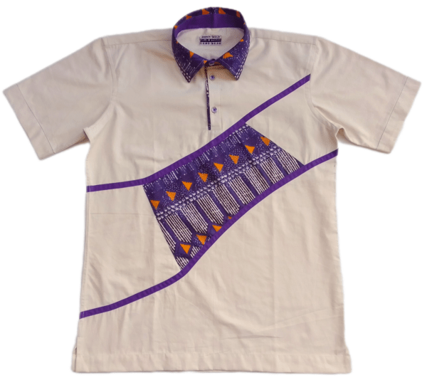 chemise-traditionnelle-homme-polo-beige-violet