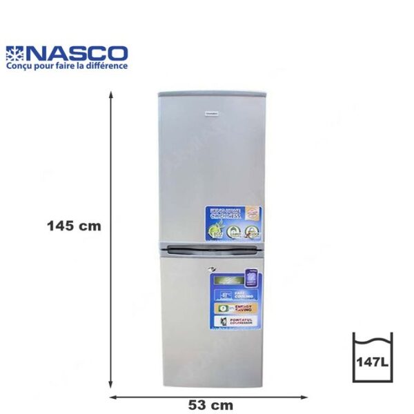 refrigerateur-combine-nasco-147-litres-nasd2-20-hnasd2-20-a-gris-blanc-garantie-de-12-mois