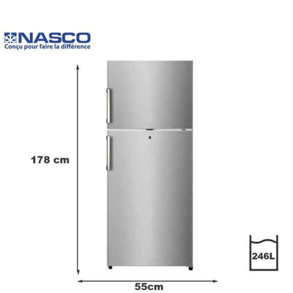 refrigerateur-nasco-combine-snasd2-350-246-litres-gris-12-mois-de-garantie