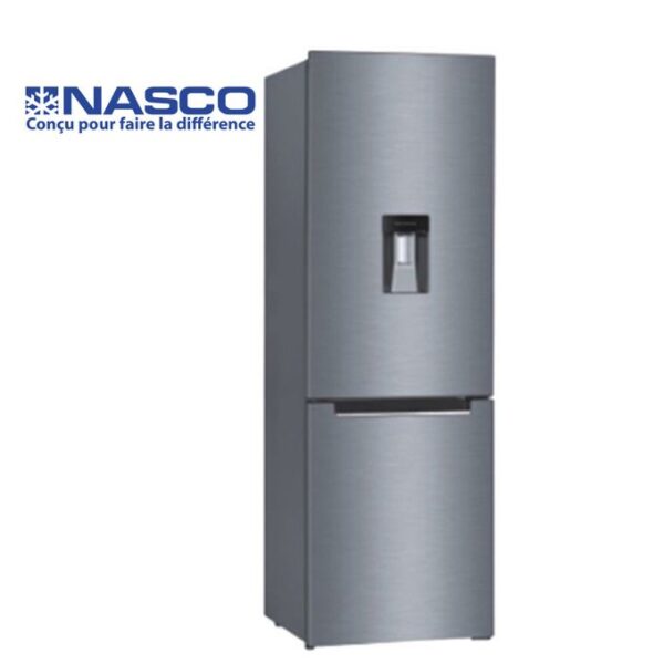 refrigerateur-nasco-combine-distributeur-deau-nasd2-40wd-hnasd2-40wd-307-litres-41-tiroirs-gris-12-mois-de-garantie