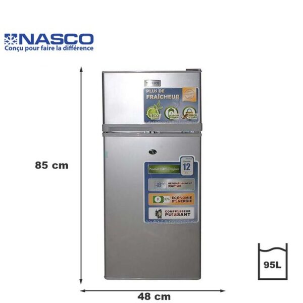 refrigerateur-nasco-2-battants-95l-nasf2-120-knasf2-200s-a-gris-garantie-12-mois