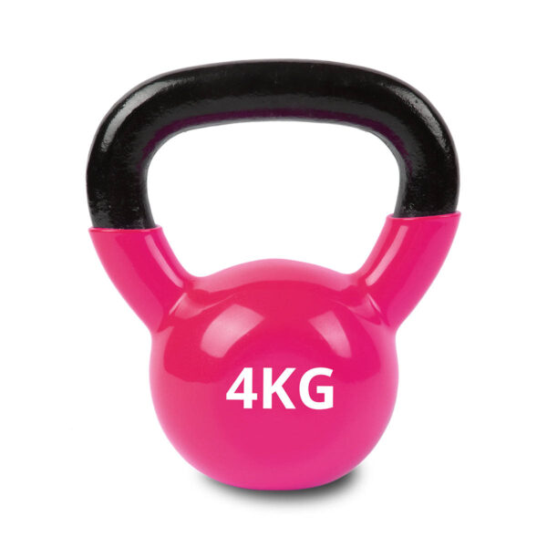 kettlebell-vinyle-4kg-rose-noir