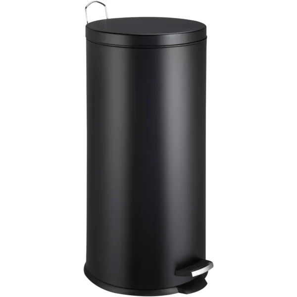 poubelle-30l-en-metal-a-pedale-ronde-noire